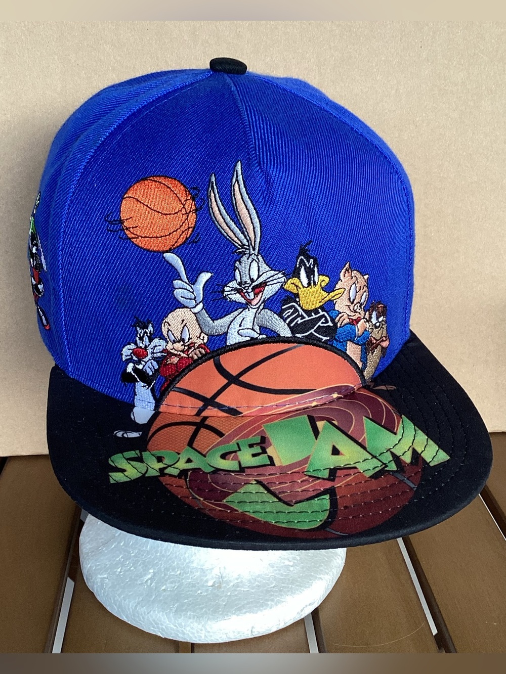 Vintage Looney Tunes Space Jam SnapBack Hat embroidered